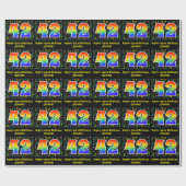 42. Geburtstag: Farbige Musiksymbole, Regenbogen 4 Geschenkpapier (Flach)