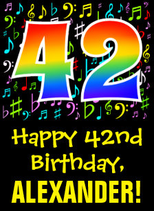 Geburtstagskarten 42 Geburtstag
