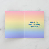 42. Geburtstag: Farbiger Regenbogen # 42, Individu Karte (Innenseite)