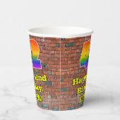 42. Geburtstag: Fun Graffiti-Inspiriert Regenbogen Pappbecher (Rechts)