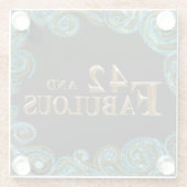 42. Geburtstag Glasuntersetzer (Rückseite)