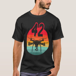 42. Geburtstag I Retro Remote Kontrolle Drohnen mi T-Shirt