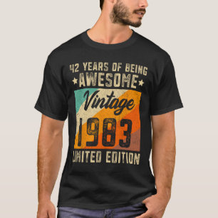 42. Geburtstag Männer 42 Jahre alte Frauen 1983 Li T-Shirt