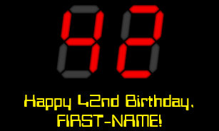 Herunterladen Hintergrundbild 42nd Geburtstag Geburtstag