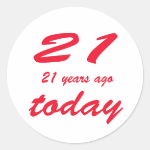 42. Geburtstag Runder Aufkleber