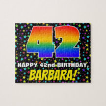 42. Geburtstag — Spaß, farbenfrohe Sternenweltenmu