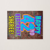 42. Geburtstag ~ Spaß, Urban Graffiti Inspiriert L Puzzle (Horizontal)