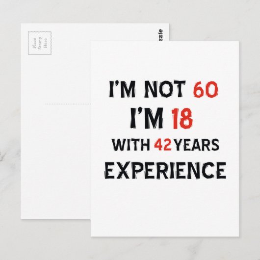 42 Geburtstagsdesign Postkarte (Vorne/Hinten)