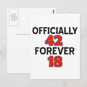 42. Geburtstagsdesigns Postkarte (Vorne/Hinten)