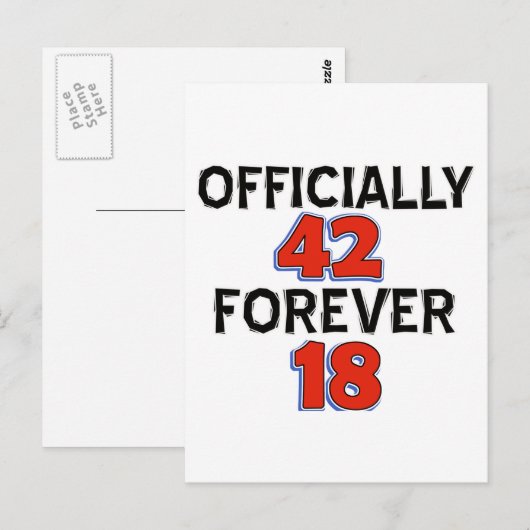 42. Geburtstagsdesigns Postkarte (Vorne/Hinten)