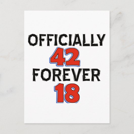 42. Geburtstagsdesigns Postkarte (Vorderseite)