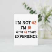 42. Geburtstagsdesigns Postkarte (Stehend Vorderseite)