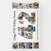 42. Geburtstagsfeier Nummer 42 Fotocollage Banner (Vertikal)