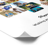 42. Geburtstagsfeier Nummer 42 Fotocollage Poster (Ecke)