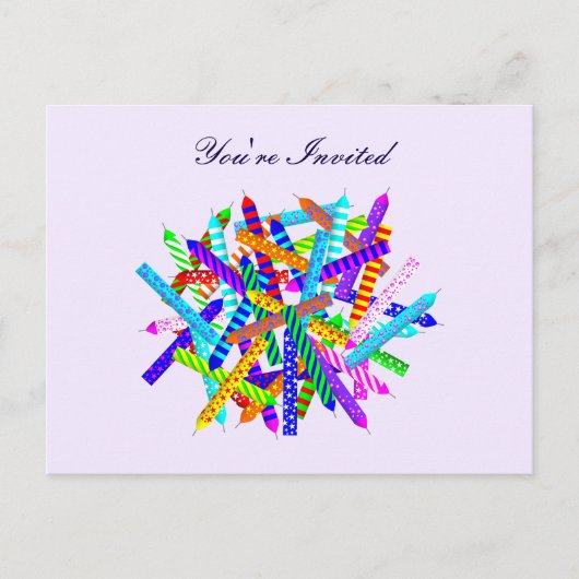 42. Geburtstagskarte Einladungspostkarte (Vorderseite)