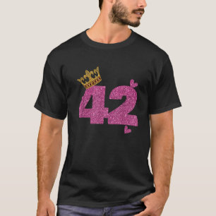 42. Geburtstagskrone 42 Jahre alter Tag T-Shirt
