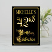 42. Geburtstagsparty - Extravagantes Drehbuch und  Folieneinladung (Stehend vorne)