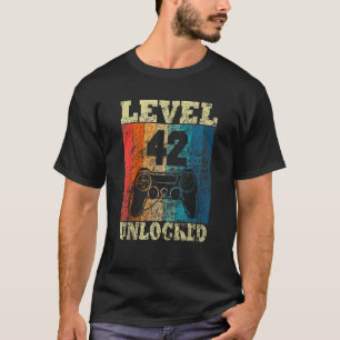 42. Geburtstagsstufe Vintag für Gamer T-Shirt