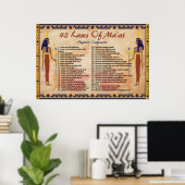 42 Gesetze des Maat - Negative Confessions Poster (Heimbüro)