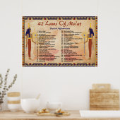 42 Gesetze des Maat - Poster für positive Bejahung (Küche)