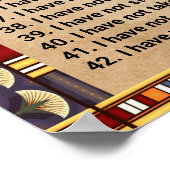 42 Gesetze von Ma'at - Negatives Geständungspaket Poster (Ecke)