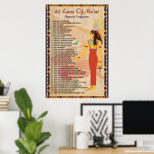 42 Gesetze von Ma'at - Negatives Geständungspaket Poster (Heimbüro)