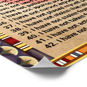 42 Gesetze von Ma'at - Negatives Geständungspaket Poster (Ecke)