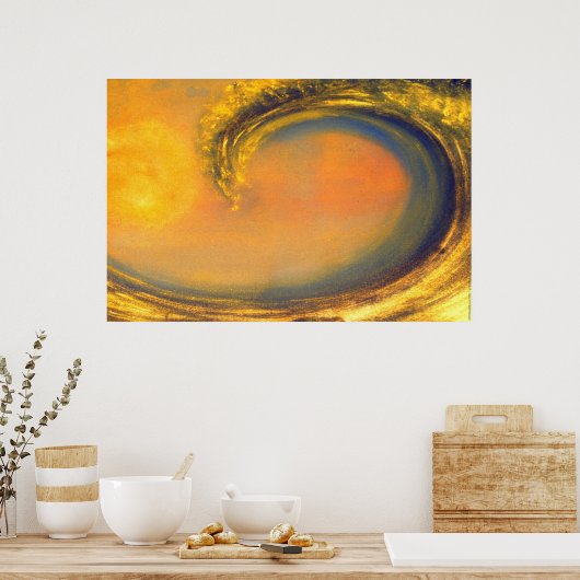 42. Goldene Welle Poster (Küche)