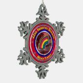 42. Infanterieabteilung Keepake Schneeflocken Zinn-Ornament (Links)