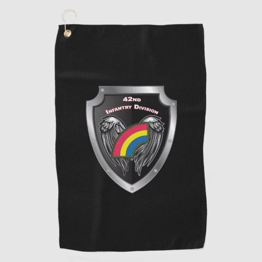 42. Infanterieabteilung "Never Vergessen" Golfhandtuch (Vorderseite)