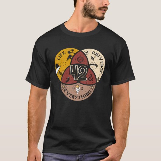 42 Is The Answer To Life Universe And Everything T-Shirt (Vorderseite)