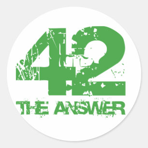 42 ist die Antwort-Aufkleber Runder Aufkleber