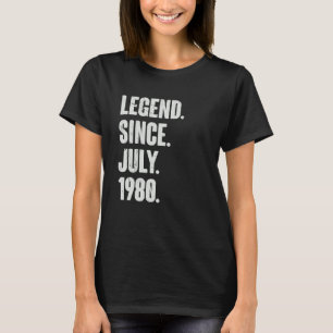 42 Jahre alt 42. Geburtstag seit Juli 1980 T-Shirt