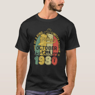 42 Jahre alt 42. Geburtstag Vintag Oktober 1980 1 T-Shirt