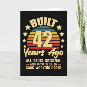 42 Jahre alt Alle Teile Original 42. Geburtstag Karte