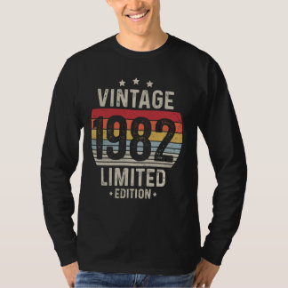 42 Jahre alt Vintag 1982 Limited Edition 42. Gebur T-Shirt