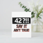 42 Jahre alte Geburtstagsausrüstung Postkarte (Stehend Vorderseite)