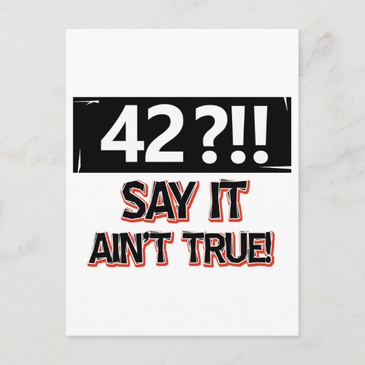42 Jahre alte Geburtstagsausrüstung Postkarte (Vorderseite)