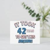 42 Jahre alte Geburtstagsdesigns Postkarte (Stehend Vorderseite)