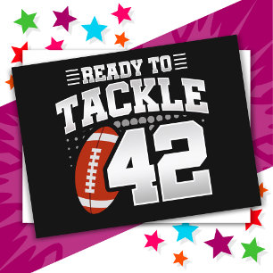42 Jahre alte Tackle Football Party 42. Geburtstag Postkarte