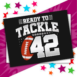 42 Jahre altes Tackle Football Party 42. Geburtsta Postkarte