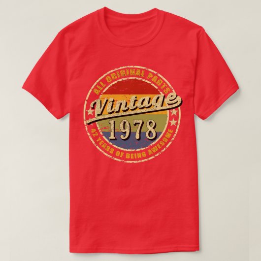 42 Jahre Phantastisch alle Originalteile Vinta T-Shirt (Design vorne)
