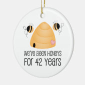 42. Jahrestags-Paar-Geschenk Keramikornament (Links)