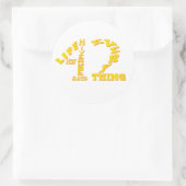 42 - Leben Das Universum und alles - HHGTTG Runder Aufkleber (Tasche)