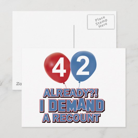 42. Lebensjahr Postkarte (Vorne/Hinten)