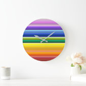 42 Regenbogenspektrum Große Wanduhr (Zuhause)