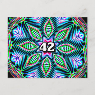 42 (Sie können die Zahl ändern) Postkarte