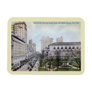 42. Straße, Bryant Park, New York City Vintage Magnet