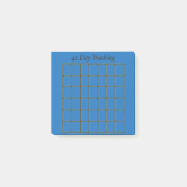 42 Tage Tracker Blue Sticky Notes Post-it Klebezettel