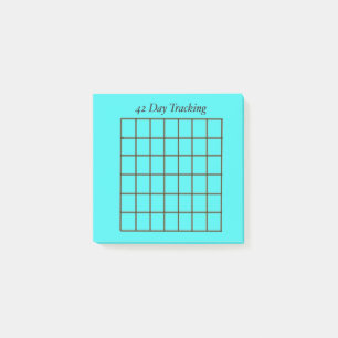 42 Tage Tracker Light Blue Sticky Notes Post-it Klebezettel
